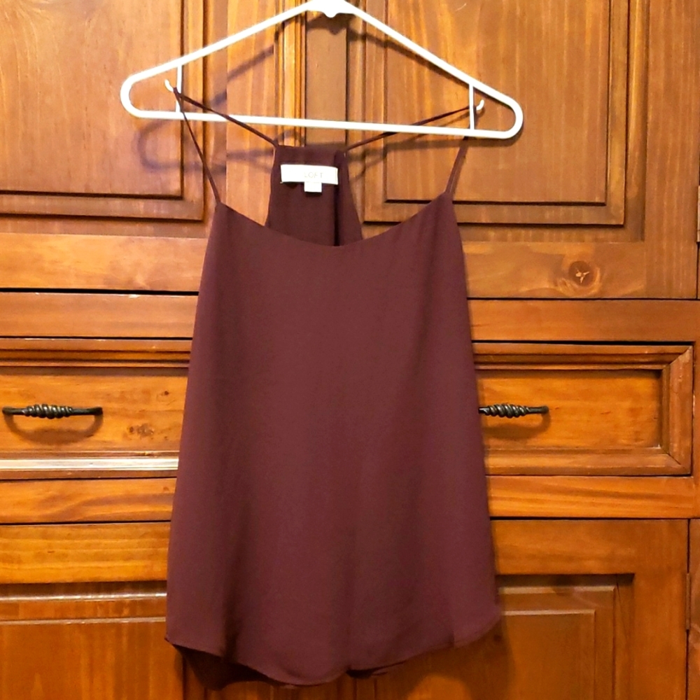 Loft burgundy blouse